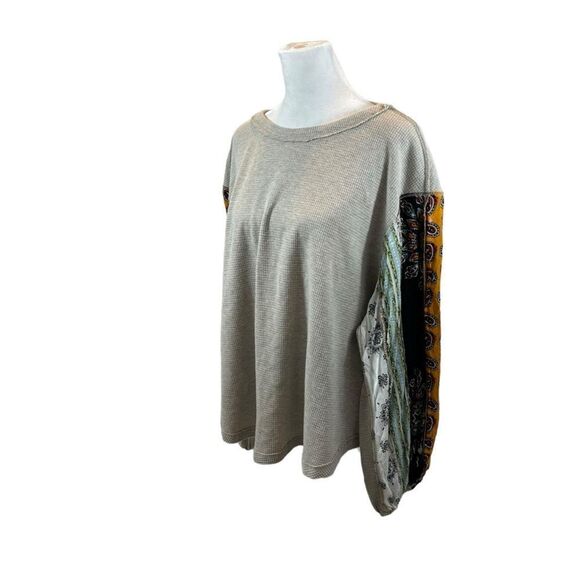 Ladies For the Republic Brand Mixed Media‎ Long Sleeve Blouse Size Large - Picture 1 of 10